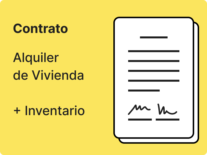 Primera página del contrato de alquiler de vivienda con inventario