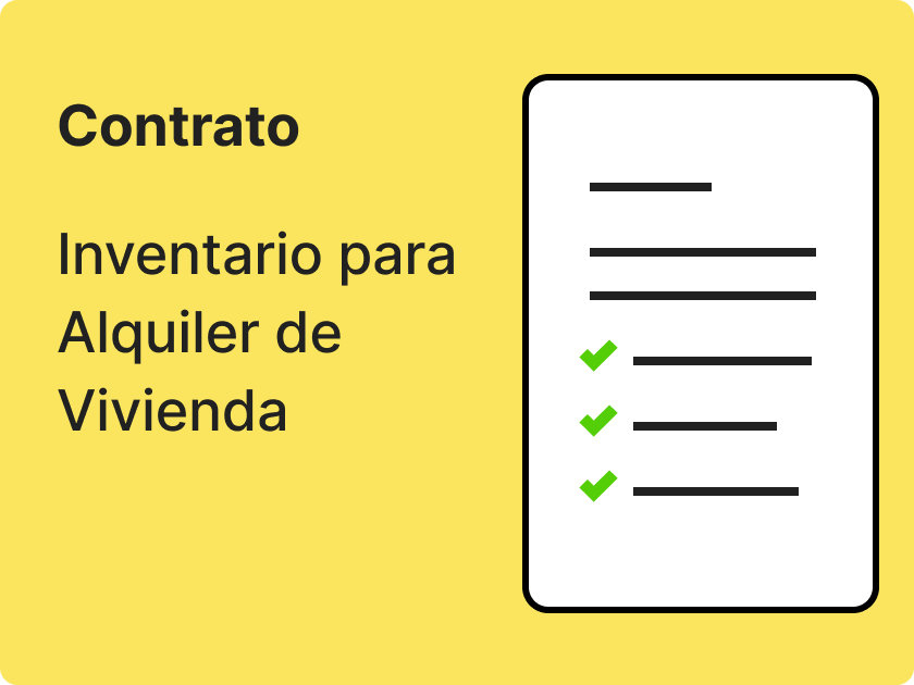 Primera página de modelo de inventario para alquiler de vivienda