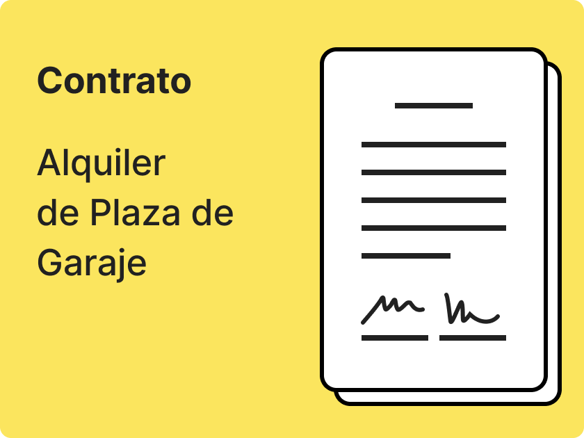 Primera página de contrato de alquiler de plaza de garaje