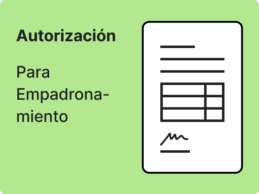 Autorización para Empadronamiento